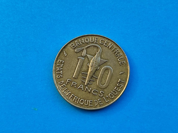 10 Francs 1975 Africa-XF++in realitate arata bine