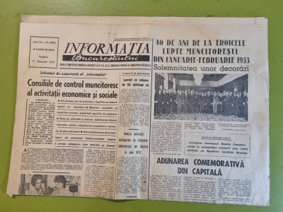 informatia bucurestiului 17 februarie 1973-noi exponate la muzeul satului foto