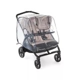Husa de ploaie pentru carucior de gemeni, transparenta, Reer