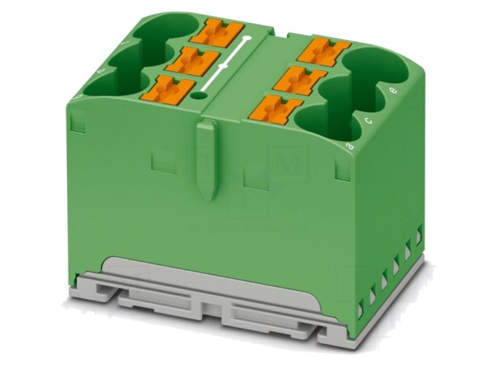 Conector de șine 57A, 450V, push-in