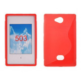 Husa Silicon S-Line Rosie pentru Nokia Asha 503 - Protectie Flexibila si Design Modern