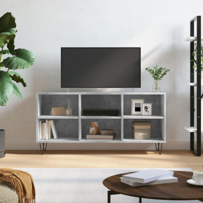 vidaXL Comodă TV, gri beton, 103,5x30x50 cm, lemn compozit foto