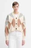 Barbour cardigan din amestec de l&acirc;nă SILVIA culoarea bej, LKN1674