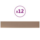 Cumpara ieftin Panouri de perete 12 buc. cappuccino 90x15 cm piele eco 1,62 m&sup2;