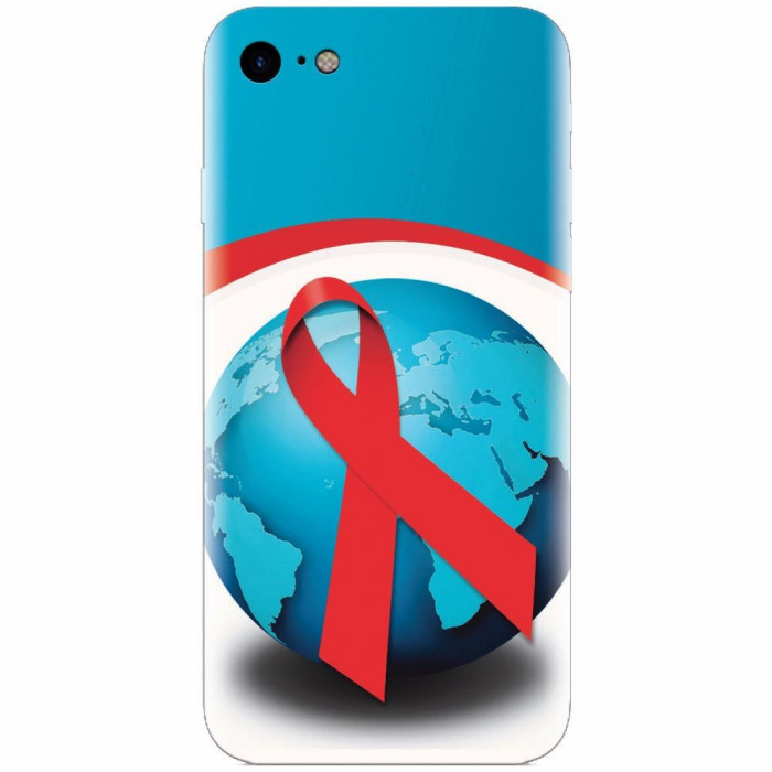 Husa silicon pentru Apple Iphone 6 Plus, World Aids Day