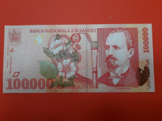 Bancnota 100000 lei 1998 - UNC+++ foto