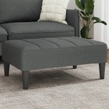 VidaXL Taburet, gri &icirc;nchis, 77x55x31 cm, material textil