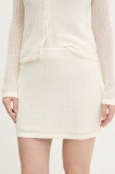 Abercrombie &amp; Fitch fusta din bumbac culoarea bej, mini, creion, KI143-5075
