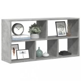 Raft perete Gossi, gri beton, 100x25x50 cm, lemn prelucrat, spatiu depozitare, design economisire spatiu, usor de curatat