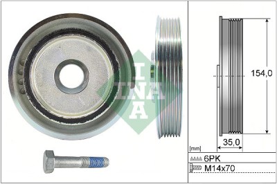 INA 544 0112 20 Set fulie, arbore cotit foto