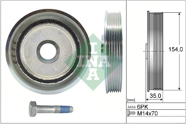 INA 544 0112 20 Set fulie, arbore cotit