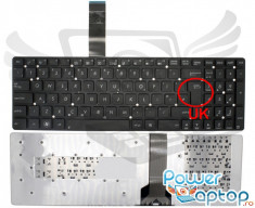 Tastatura Laptop Asus K55VD layout UK fara rama enter mare foto