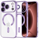 Cumpara ieftin Husa MagSafe pentru Apple iPhone 18 Pro Max / 17 Pro Max, Techsuit, Luxury Crystal, Mov Deschis