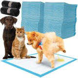 Covorase absorbante igienice pentru animale, 100 bucati + saci