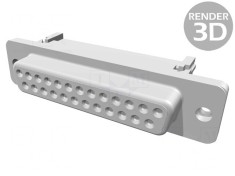 Conector D-Sub 25 PIN Mufă Mamă IDC 1,27mm pentru Cablu-Bandă