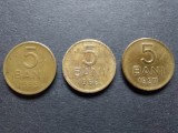 Lot monede 5 bani 1955,5 bani 1956,5 bani 1957 Repoblica Populara Romana.