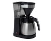Aparat de cafea Melitta Easy Top Therm II Steel, 1.25L, Negru argintu