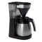 Aparat de cafea Melitta Easy Top Therm II Steel, 1.25L, Negru argintu