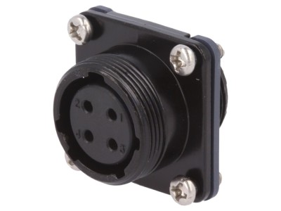 Conector Circular Mamă 4 PIN Aurit 10A foto
