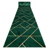 Exclusiv EMERALD traversa 1012 glamour, stilat, marmură, geometric sticla verde / aur, 100 cm