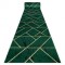 Exclusiv EMERALD traversa 1012 glamour, stilat, marmură, geometric sticla verde / aur, 70 cm