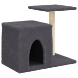 Cumpara ieftin Ansamblu pisici, stalpi din funie sisal, gri inchis, 50,5 cm