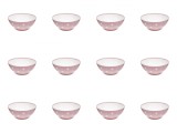 Set boluri, 12 piese, 350 ml, Plastic, Roz