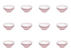 Set boluri, 12 piese, 350 ml, Plastic, Roz