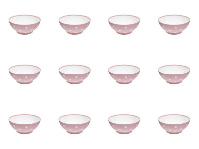 Set boluri, 12 piese, 350 ml, Plastic, Roz foto
