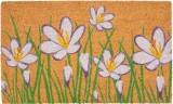 Covoras intrare MagicHome Flowers din fibre de cocos si PVC, 45x75 cm