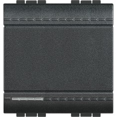 Intrerupator Buton cu revenire Living Light Bticino 2M antracit L4005M2N