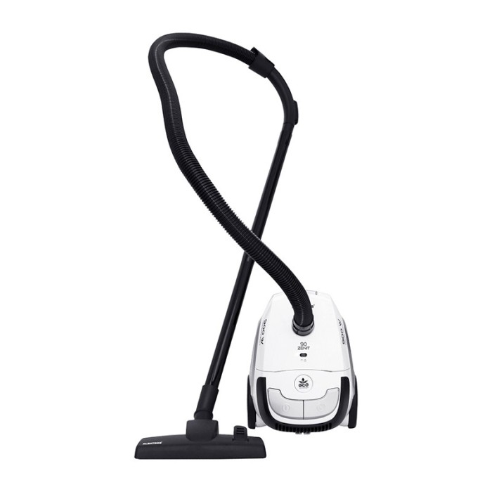 Aspirator cu sac Albatros, 900 W, sac textil, 2l , Eco type, Alb/Negru