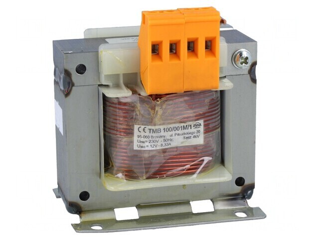 Transformator Alimentare 100VA 230V 12V IP00