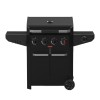 Gratar pe gaz Barbecook Luca 412, 4 arzatoare, arzator lateral, fonta emailata, 72x42cm, termometru, 13.7kW+2.9kW