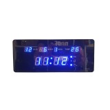 Ceas de birou cu LED albastru elSales TL2510 ,afisare temperatura , data , negru