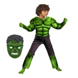 Costum cu muschi Hulk pentru copii, Infinity War, masca inclusa, 100-110&nbsp;cm, 3-5 ani