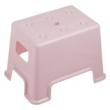 Taburet Plastic Roz Matlasat cu Perni de Silicon Anti-Alunecare, CMCLASS