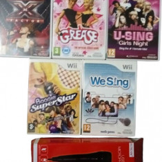 Joc Nintendo Wii USB MIC + X FActor + Grease + U-Sing + We Sing + Boogie Superstar