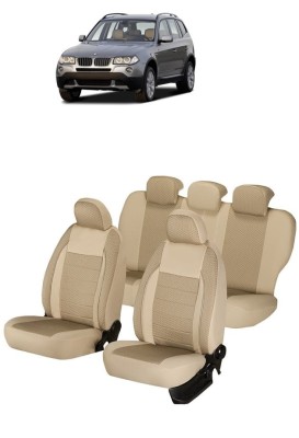 Set huse scaune bej piele si textil BMW X3 2003 - 2010 (bancheta fractionata) foto