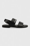 Cumpara ieftin Karl Lagerfeld sandale de piele KASTOR II barbati, culoarea negru, KL70206