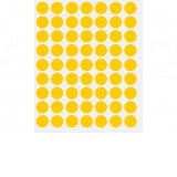 Etichete - buline color, 630 bucati/set, Galben