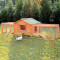 PawHut cusca pentru iepuri, 309x79x86cm, din lemn, verde
