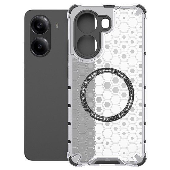 Husa compatibil cu Xiaomi Redmi 13C cu protectie spate si margini anti-soc, Transparent &ndash; Model Fagure
