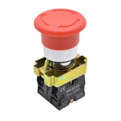 Buton motor ciuperca cu retinere, elSales, ELS-BS533-R, ON-OFF, 220V, Rosu foto