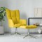 vidaXL Scaun de relaxare cu taburet, galben muștar, catifea 328135