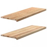 vidaXL Pervaz 2 buc lemn masiv de stejar netratat 120x40x2 cm