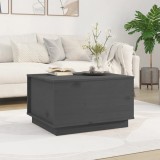 vidaXL Măsuță de cafea, gri, 60x50x35 cm, lemn masiv de pin 813417