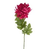 Crizantema Fucsia Artificială cu Tulpină Lungă 84cm, CMCLASS