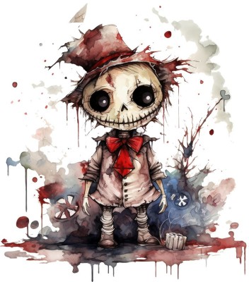 Sticker decorativ, Halloween, Rosu, 68 cm, 1334STK-1 foto