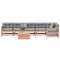 Gossi set mobilier de gradina cu perne, 7 piese, lemn masiv douglas